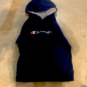 Champion L boys/kids navy blue hoodie